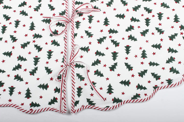 Christmas Green And Red Tree Skirt