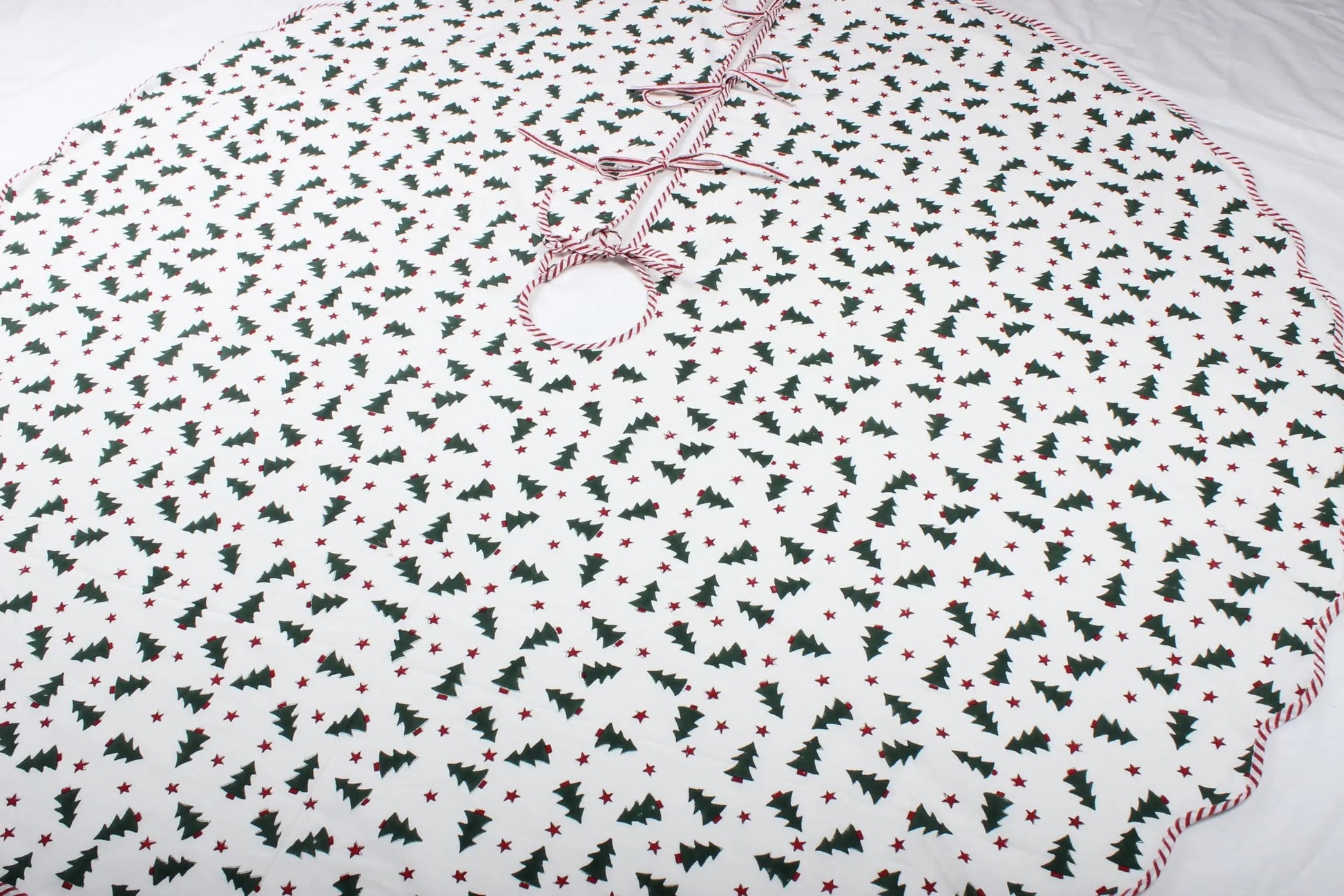 Christmas Green And Red Tree Skirt