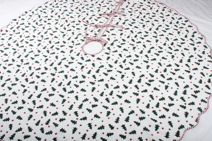 Christmas Green And Red Tree Skirt