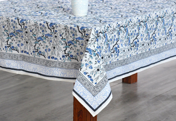 Spruce, Carolina and Powder Blue Tablecloth