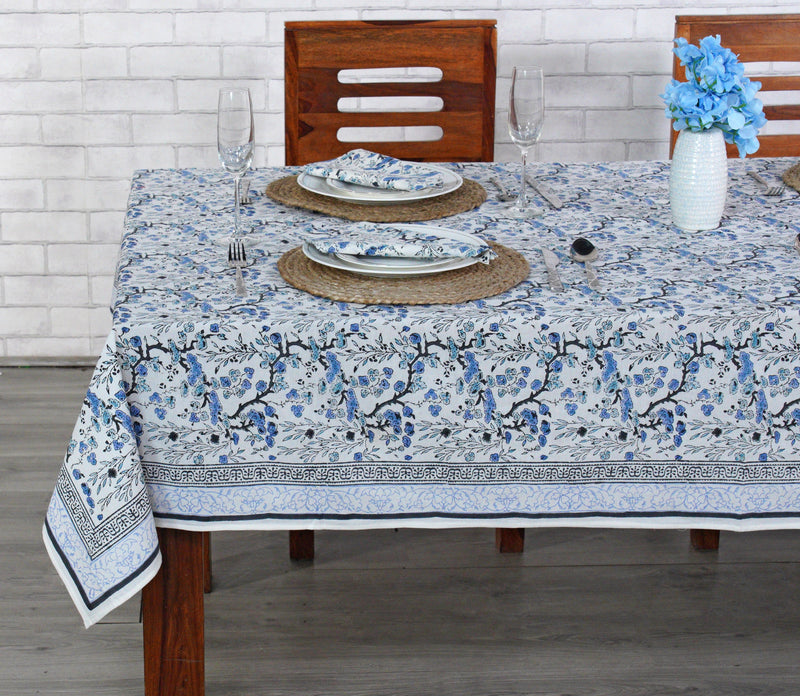 Spruce, Carolina and Powder Blue Tablecloth