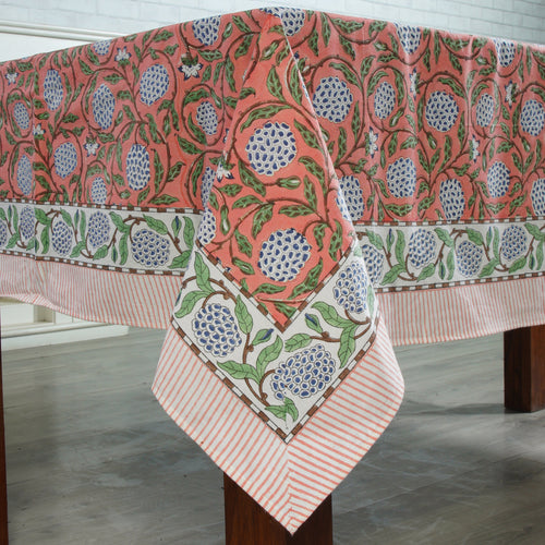Dark Salmon Pink Tablecloth