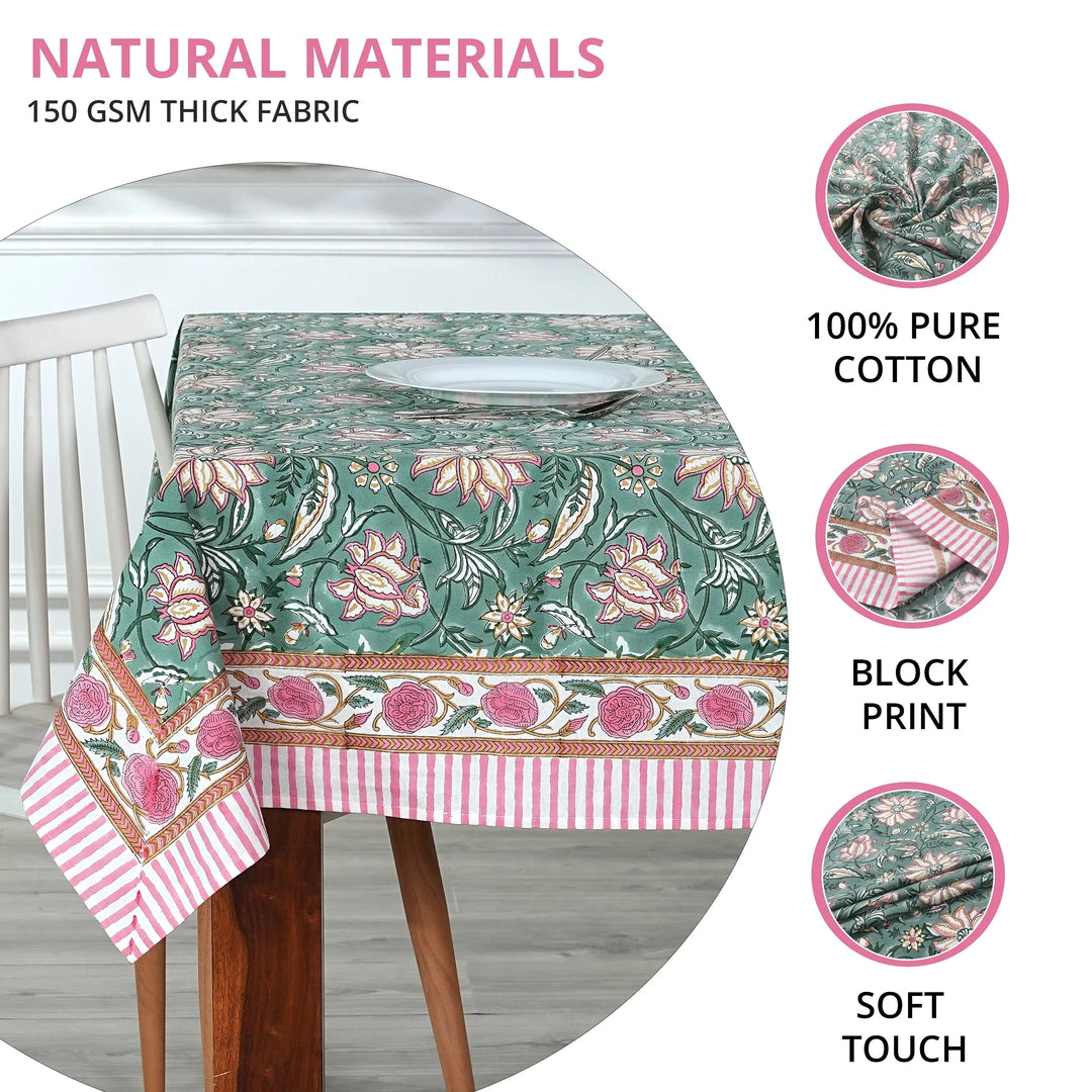 Viridian Green Square Tablecloth