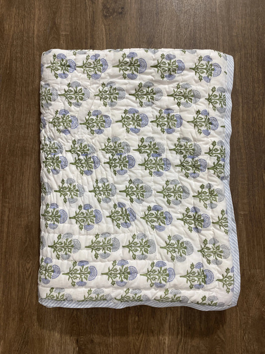 Mughal Buta Blue Quilt