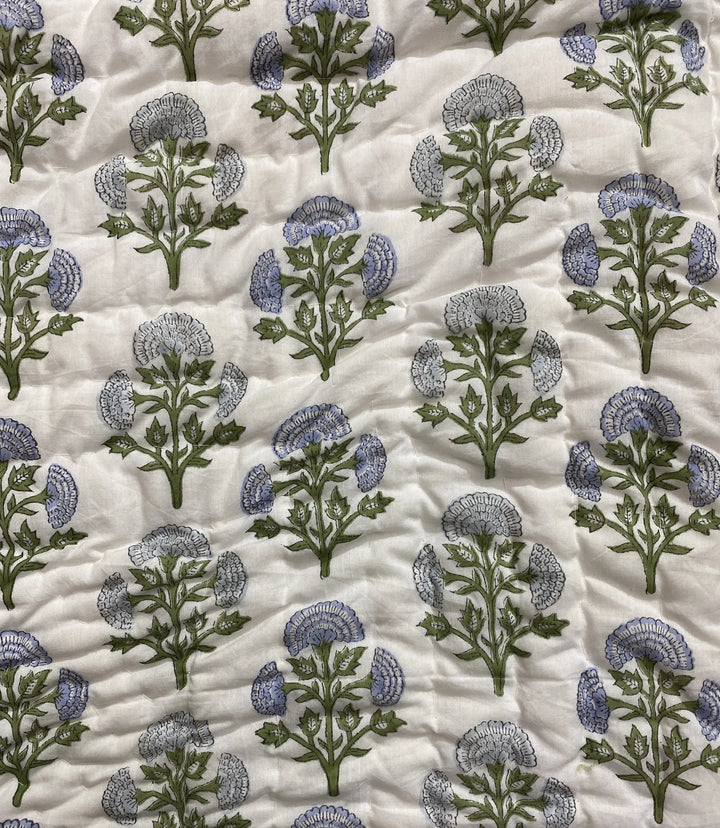 Mughal Buta Blue Quilt