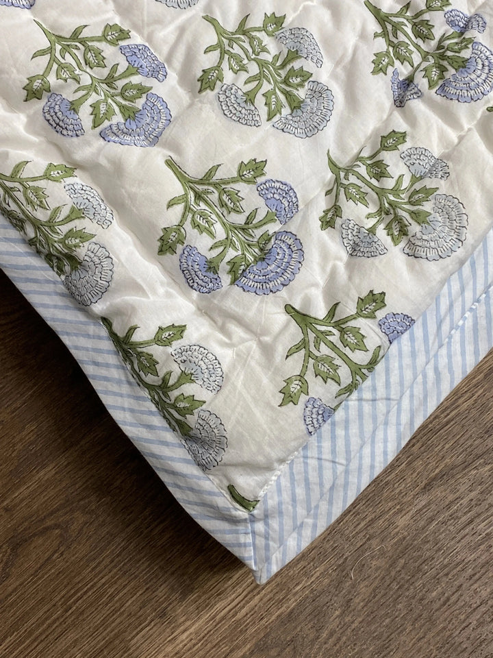 Mughal Buta Blue Quilt