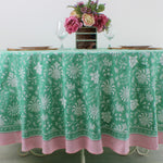 Mint Green Round Tablecloth