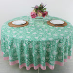Mint Green Round Tablecloth