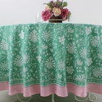 Mint Green Round Tablecloth