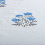 Lapis Blue Big Flower Tablecloth