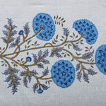 Lapis Blue Big Flower Tablecloth