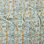 Indian Floral Hand Block Print Piping Scallops Cotton Cloth Christmas Tree Skirt, Farmhouse Outdoor Home House Christmas Decor, Unique, Gift for her, gifts