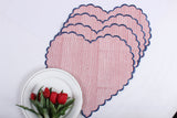 Stripes Printed round and Heart Shape Placemat