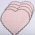 Stripes Printed round and Heart Shape Placemat