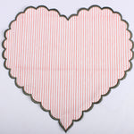Stripes Printed round and Heart Shape Placemat