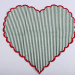 Stripes Printed round and Heart Shape Placemat