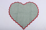 Stripes Printed round and Heart Shape Placemat