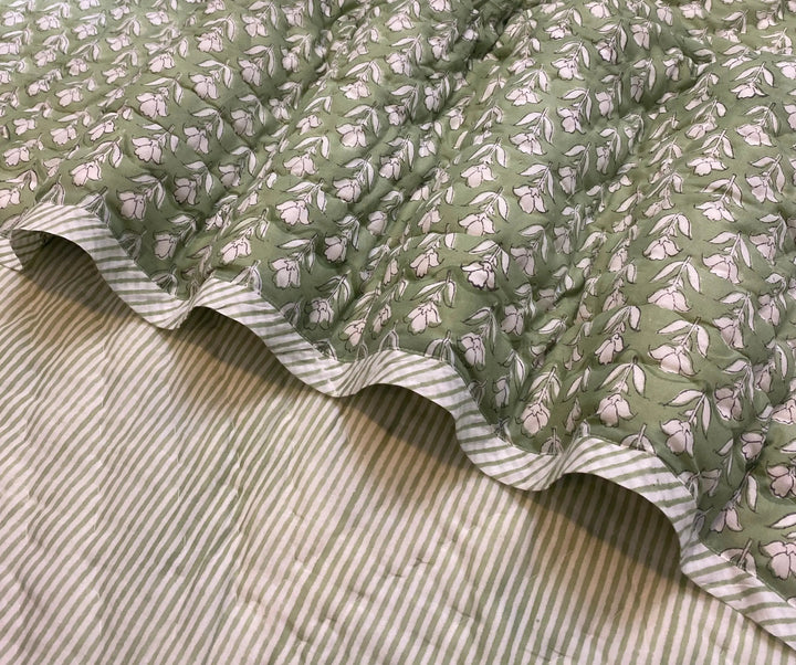 Verdant Floral Quilt