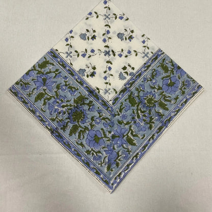 Floral patterned fabric on a plain background