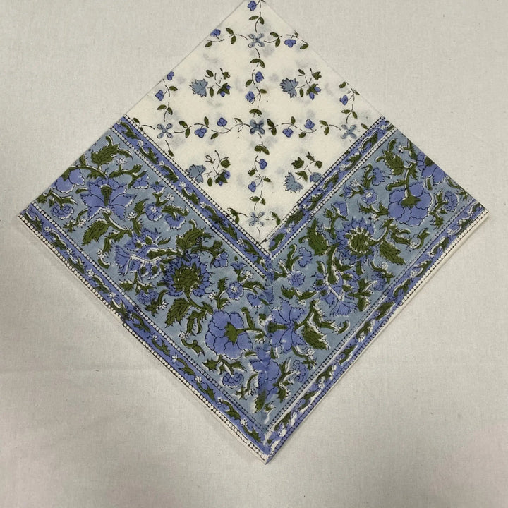 Floral patterned fabric on a plain background