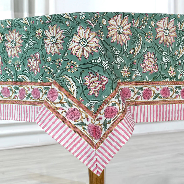 Viridian Green Square Tablecloth