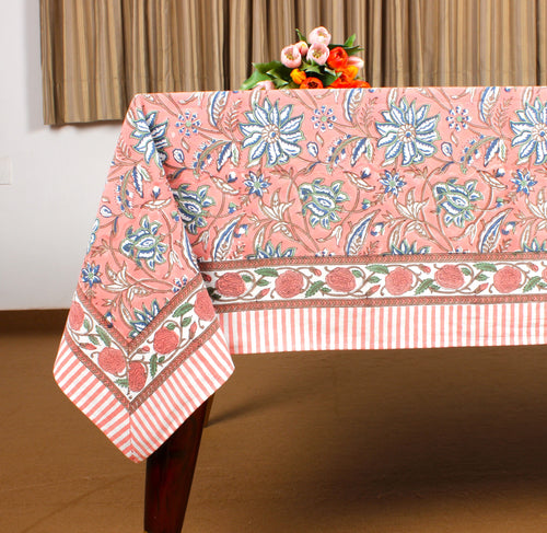 Peach and Berry Blue Tablecloth