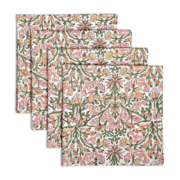 Set of floral patterned paper sheets on a white background