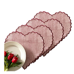 Stripes Printed round and Heart Shape Placemat