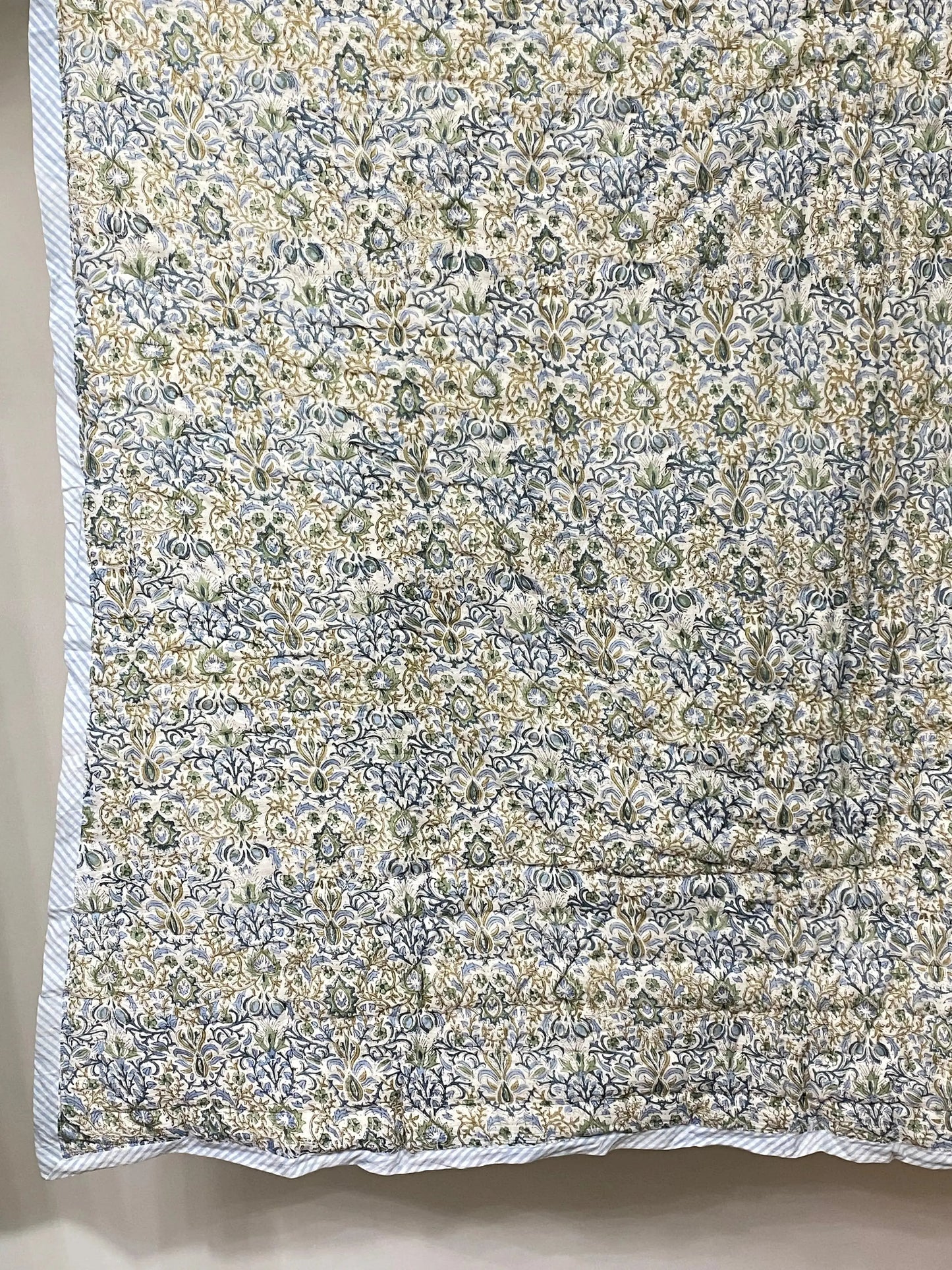 Indigo Floral Quilt