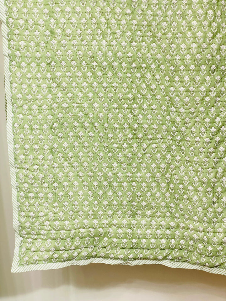 Verdant Floral Quilt