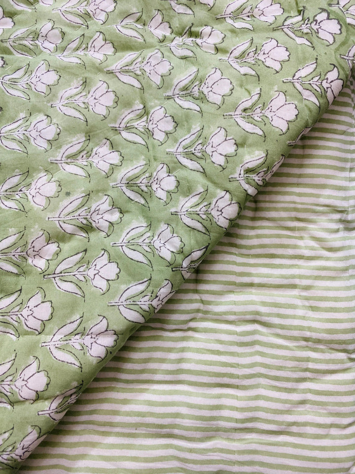 Verdant Floral Quilt
