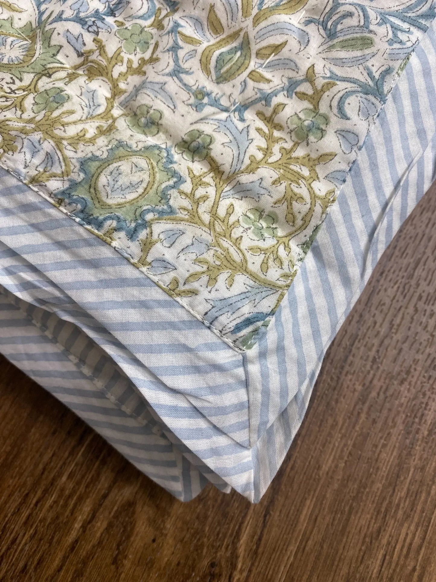 Indigo Floral Quilt