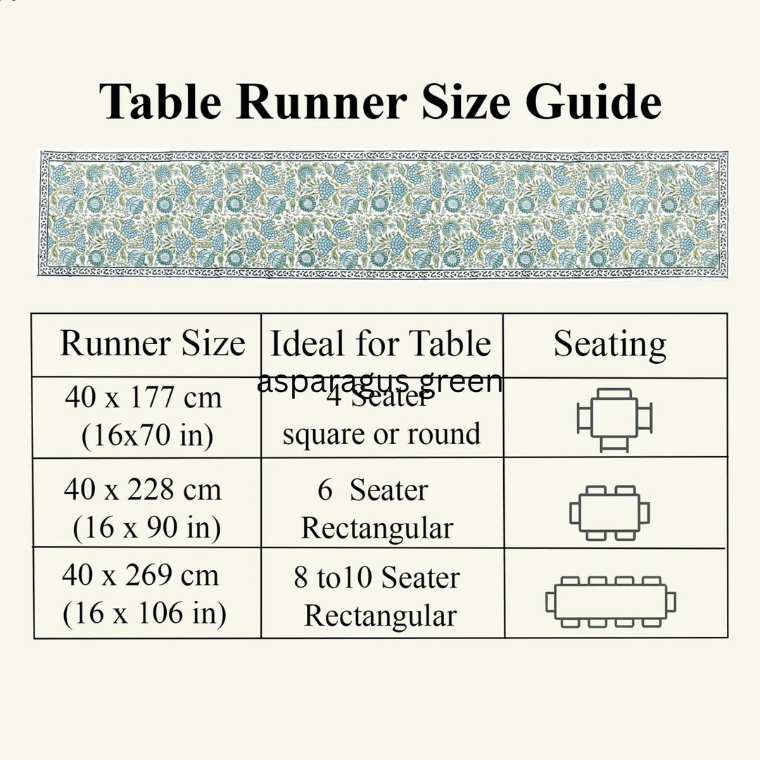 Asparagus Green Table Runner