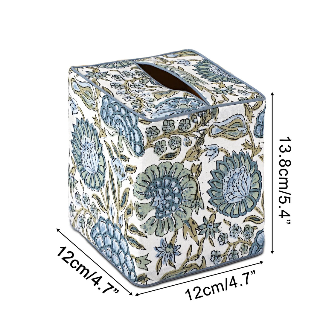 Asparagus Green Tissue Box Cover - handmade cotton tissue box cover by FabricSG
