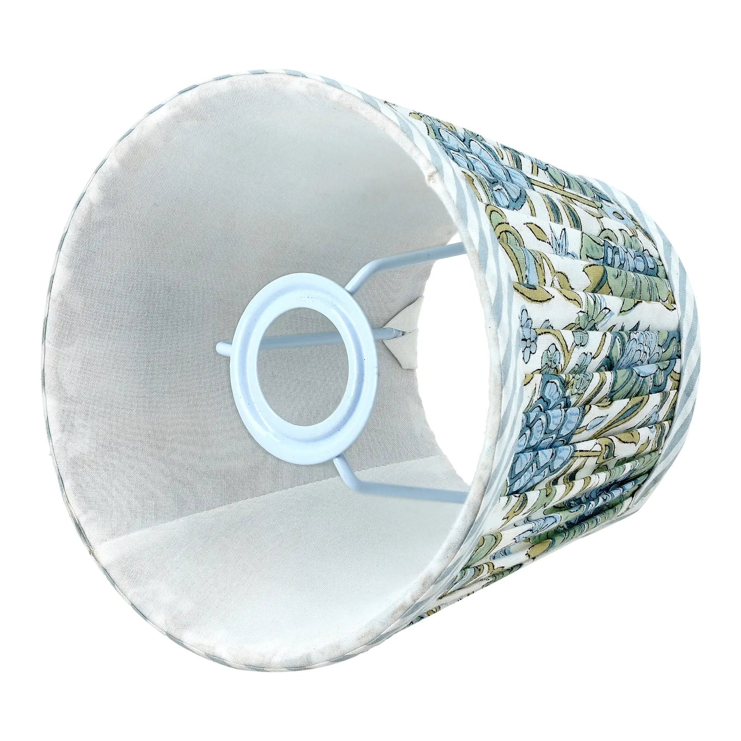 Lampshade with floral pattern on a white background