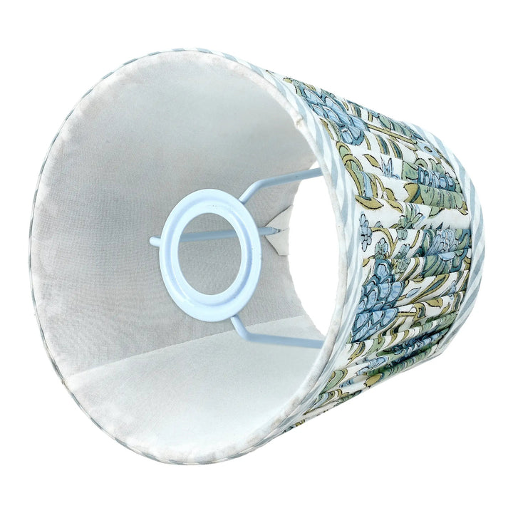 Lampshade with floral pattern on a white background