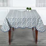 Baby Blue Eyes with Scallop Piping Tablecloth