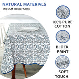 Baby Blue Eyes with Scallop Piping Tablecloth