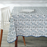 Baby Blue Eyes with Scallop Piping Tablecloth