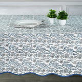 Baby Blue Eyes with Scallop Piping Tablecloth