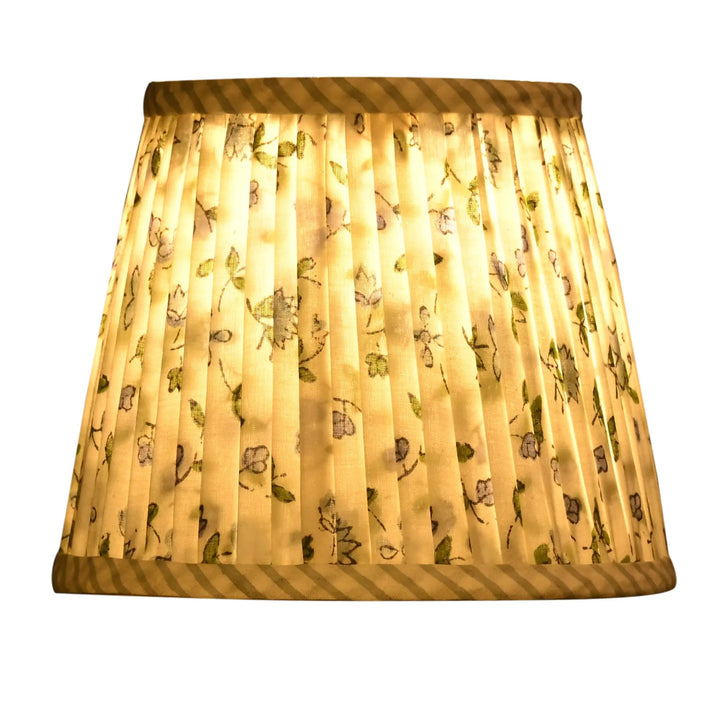 Floral patterned lampshade on a white background