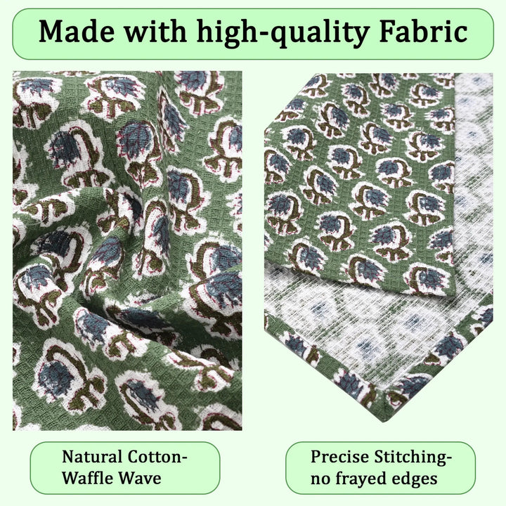 High-quality dish cloths with waffle wave pattern and precise stitching.