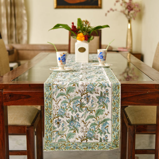Russian Green and Peanut Brown Table Runner