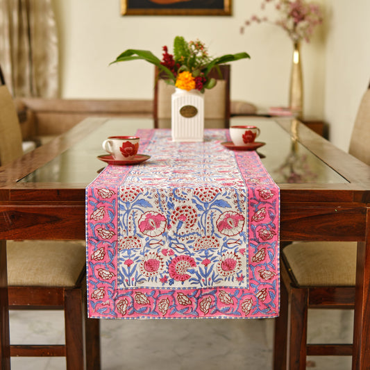 Pigeon Blue and Flamingo Pink Table Runners