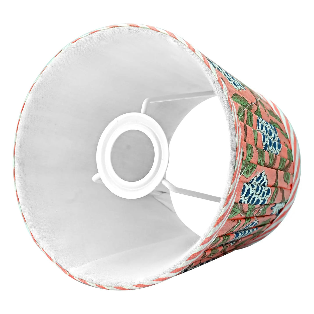Lampshade with floral pattern on a white background