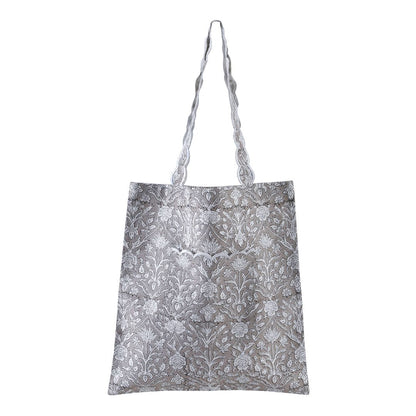 Taupe and Off White Tote Bags