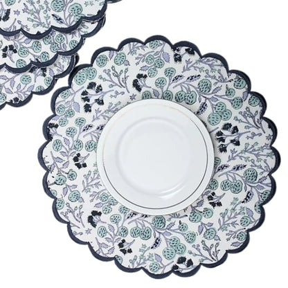Decorative plate with floral pattern on a white background