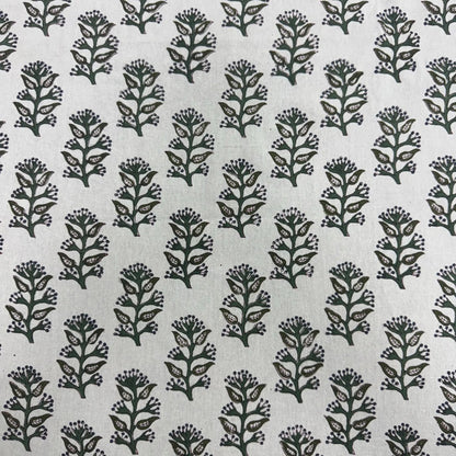 Pattern of black floral designs on a light gray background