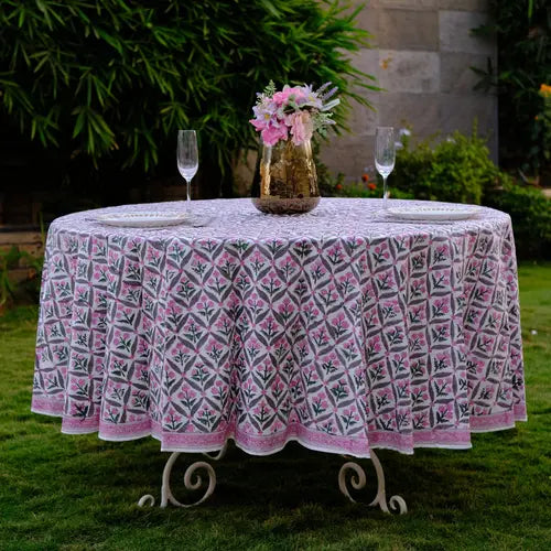 Water melon Pink Round Tablecloth