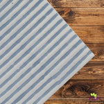 Green, Blue, Mustard Stripes India Print 100% Pure Cotton Cloth Napkins